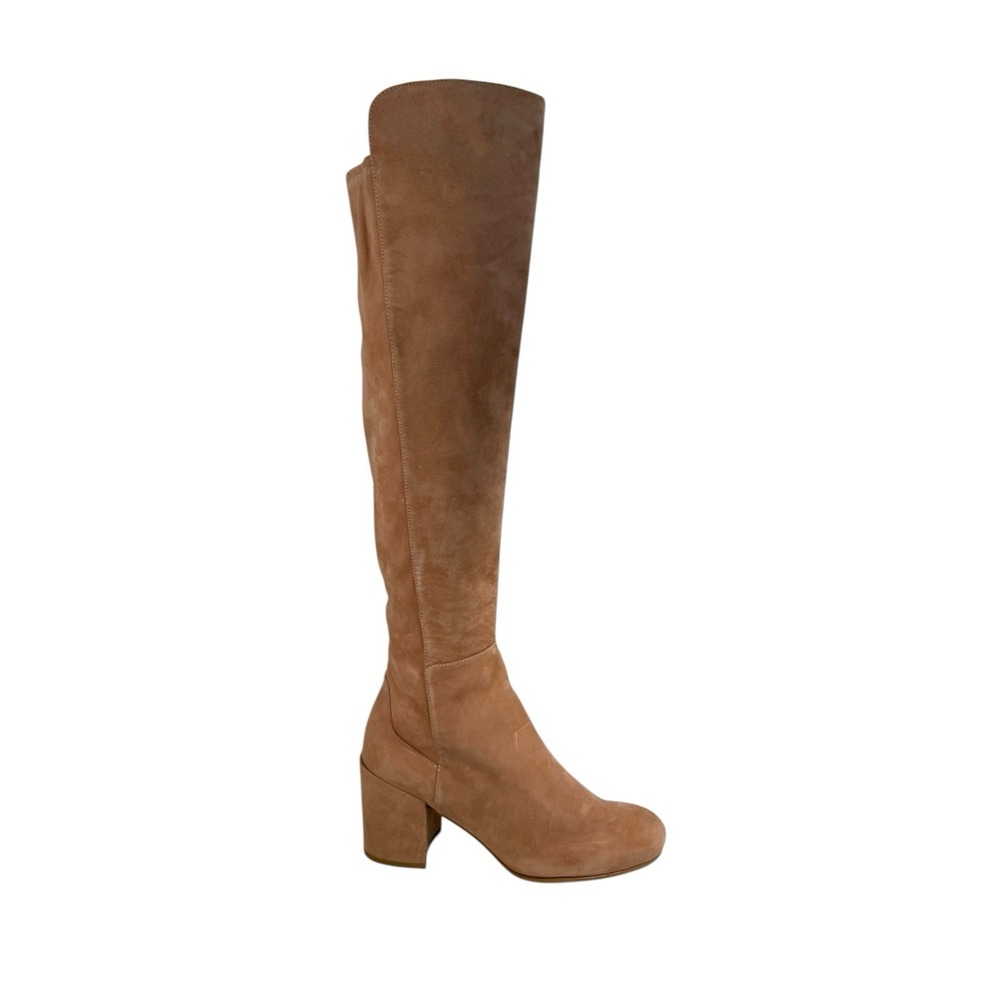 Stuart Weitzman Yuliana 85 Block Heel Slouch Boots Pink size 6 No Box